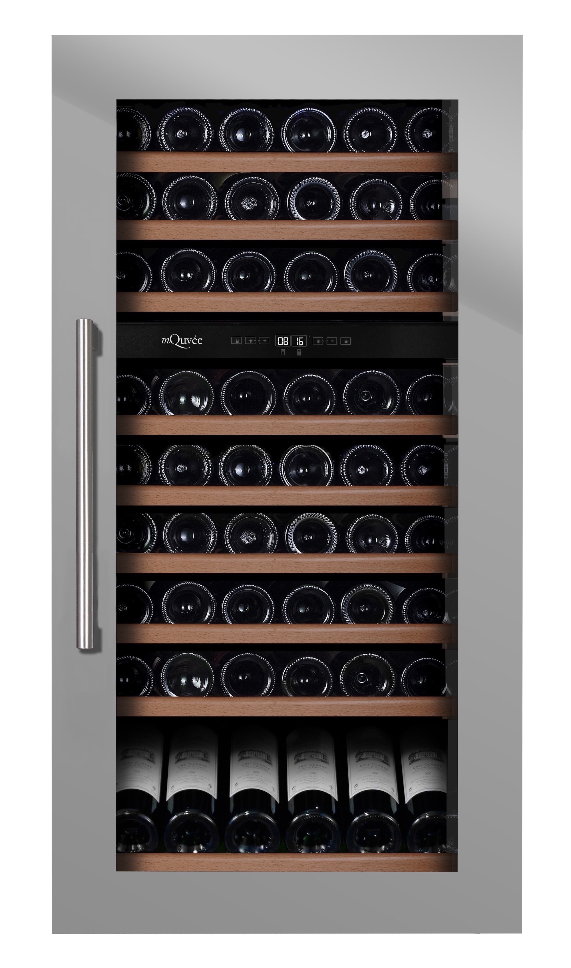 mQuvée Cantinetta vino integrabile - WineKeeper 70D Acciaio inox - 70 bottiglie mQuvée Cantinetta vino integrabile - WineKeeper 70D Acciaio inox - 70 bottiglie