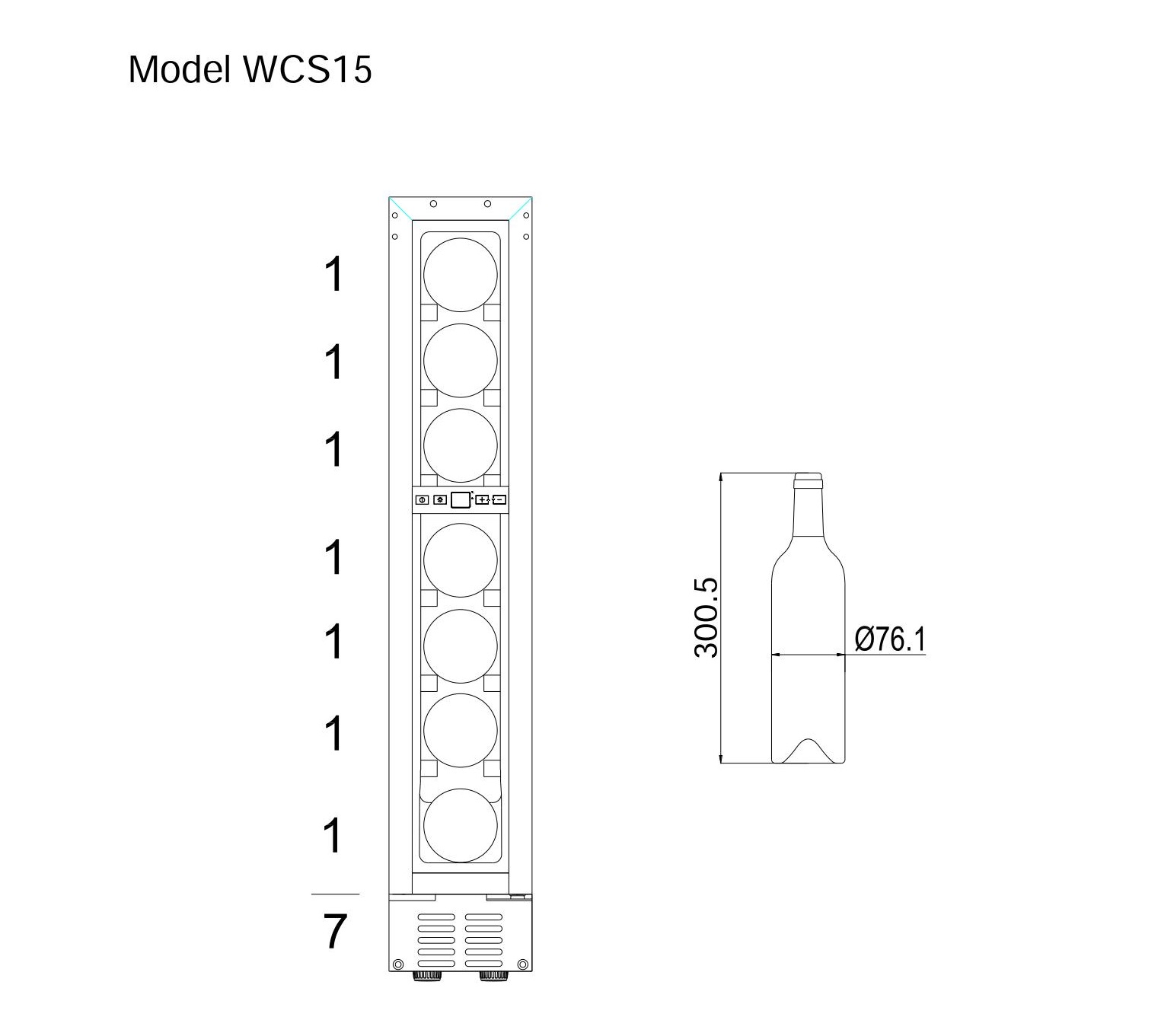 Bottle loading plan - WineCave 15S mQuvée Bottle loading plan - WineCave 15S mQuvée