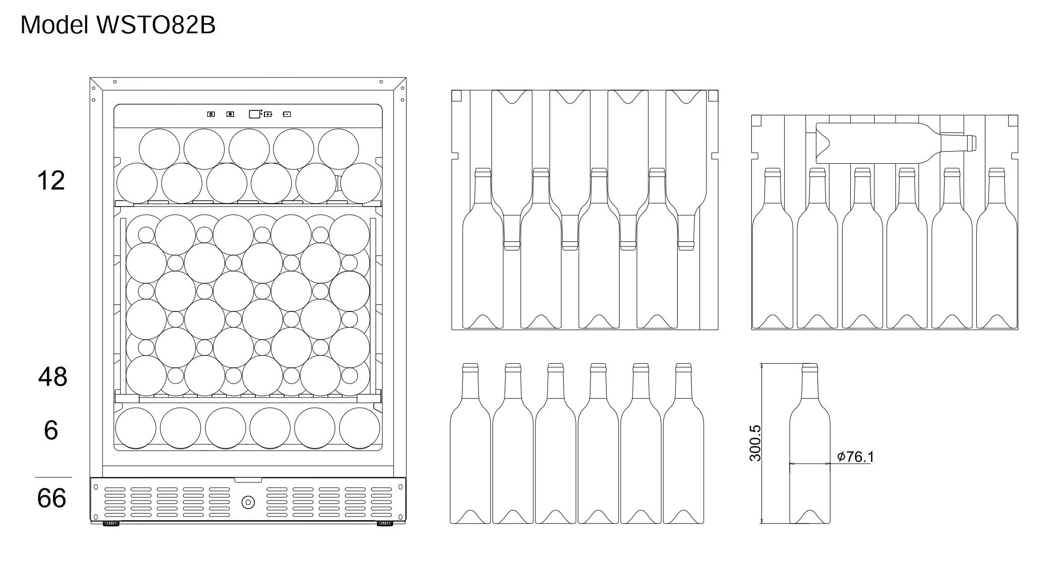 Bottle loading plan mQuvée WineStore 82 Bottle loading plan mQuvée WineStore 82