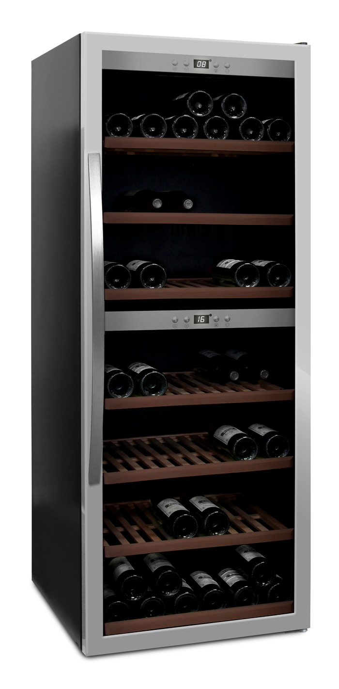 mQuvée - fristående vinkyl i stainless - rymmer 126 flaskor mQuvée - fristående vinkyl i stainless - rymmer 126 flaskor